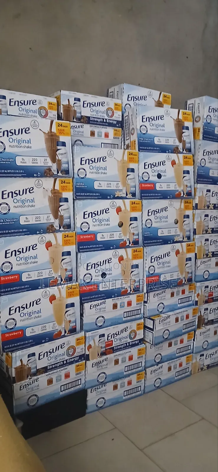 Ensure Nutrition Protein Shake Vanilla Natural Flavor.24 Pack