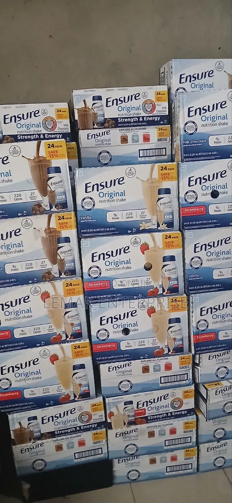 Ensure Nutrition Protein Shake Vanilla Natural Flavor.24 Pack