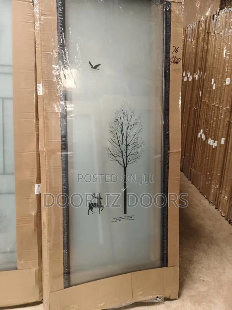 Quality Bathroom Security Door With Accessories(Black)