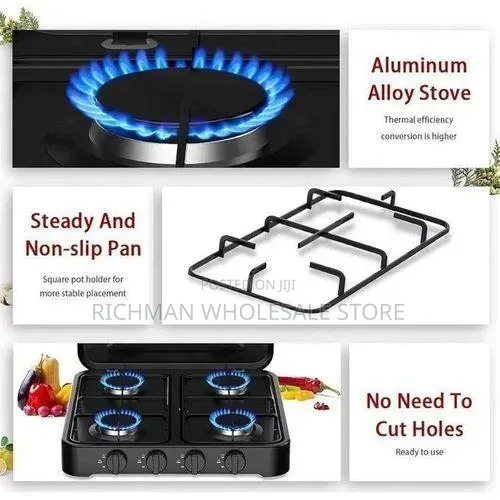 4 Burner Table Top Gas Stove – Auto Ignition – Deluxe SGS-6004B