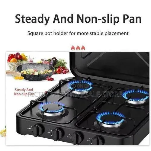 4 Burner Table Top Gas Stove – Auto Ignition – Deluxe SGS-6004B