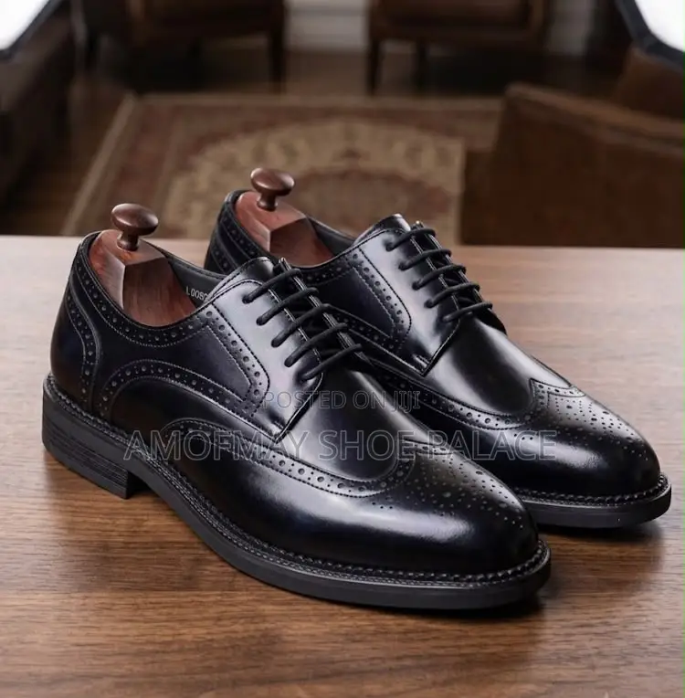 Premium Men’s Leather Brogue Oxford Dress Shoes