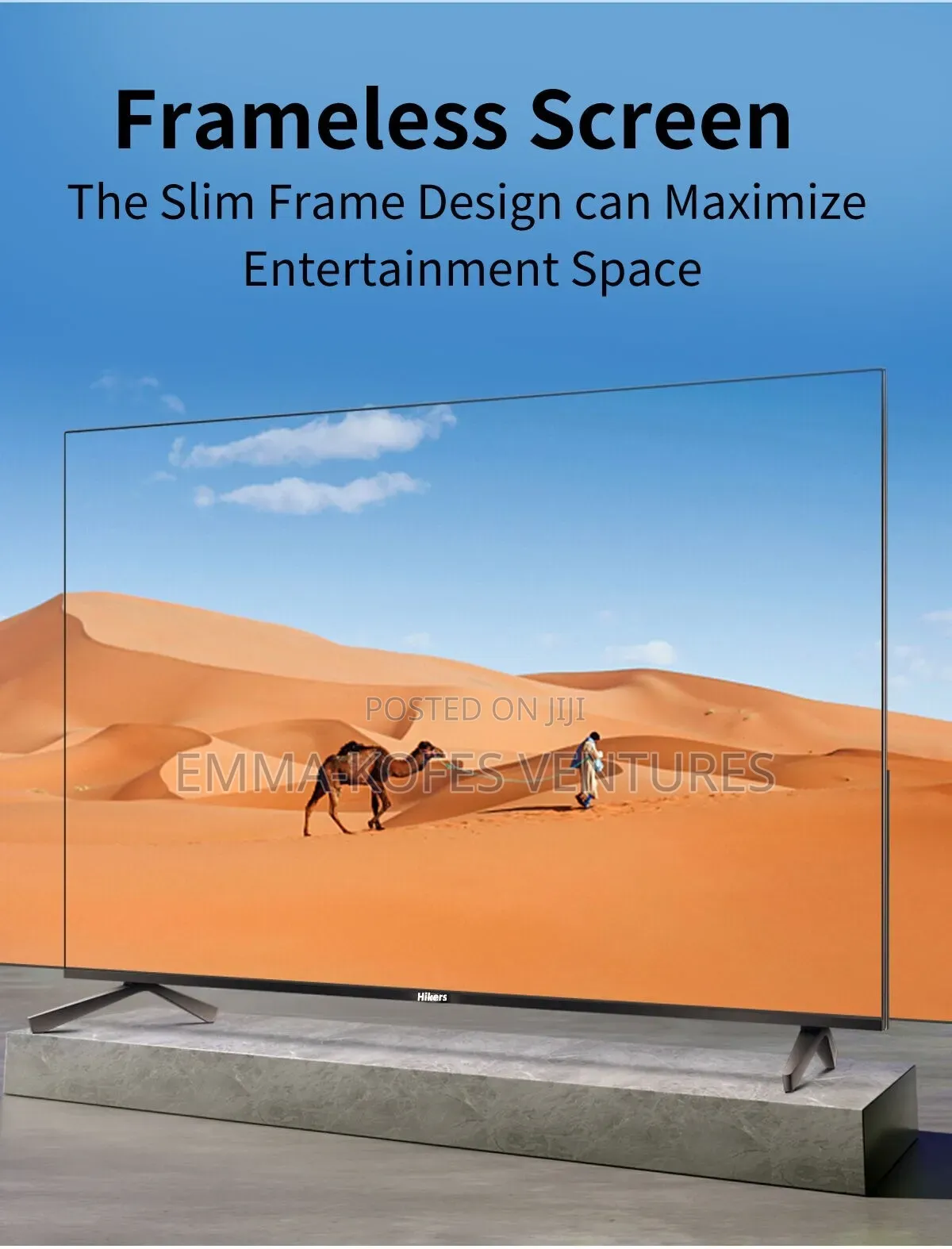 50'' iSMART TV UHD ,Frameless, 1.5G+8G, IR Remote- Black