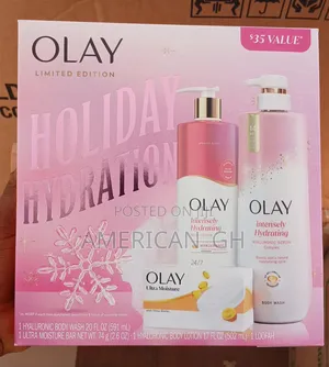 Olay Holiday Hydration, 3 in 1 Pack( Wash, Lotion, Bar)