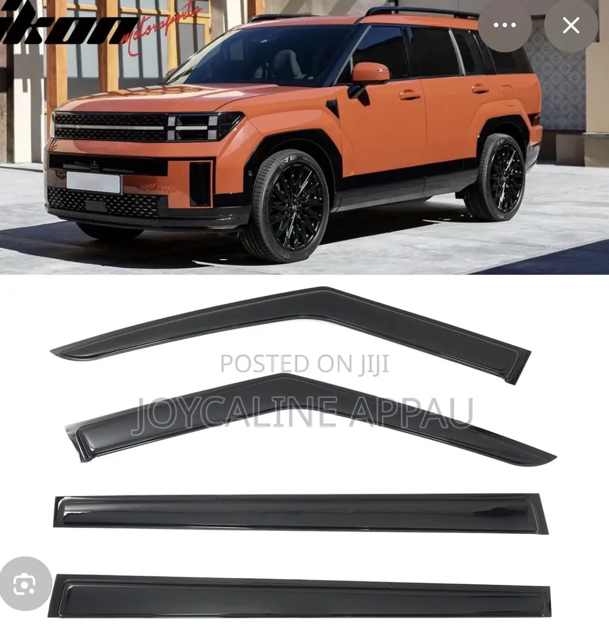 Hyundai Santa Fe 2015 to 2026 Window Door Visor/Rain Guard