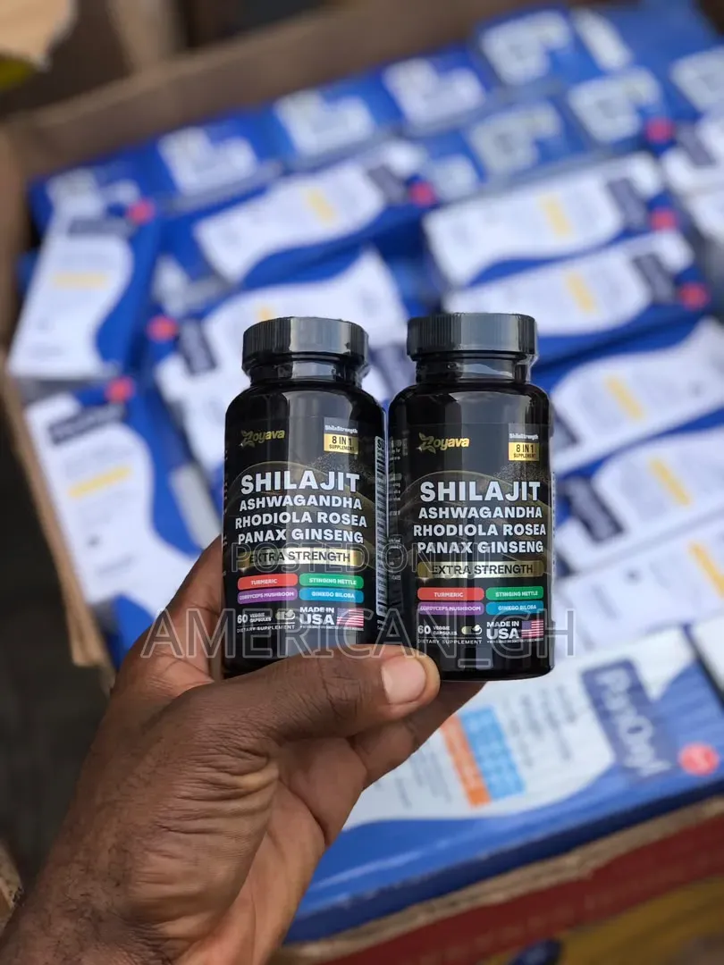 Shilajit Ashwaganha Rhodiola Rosea Panax Ginseng, 60 Capsules