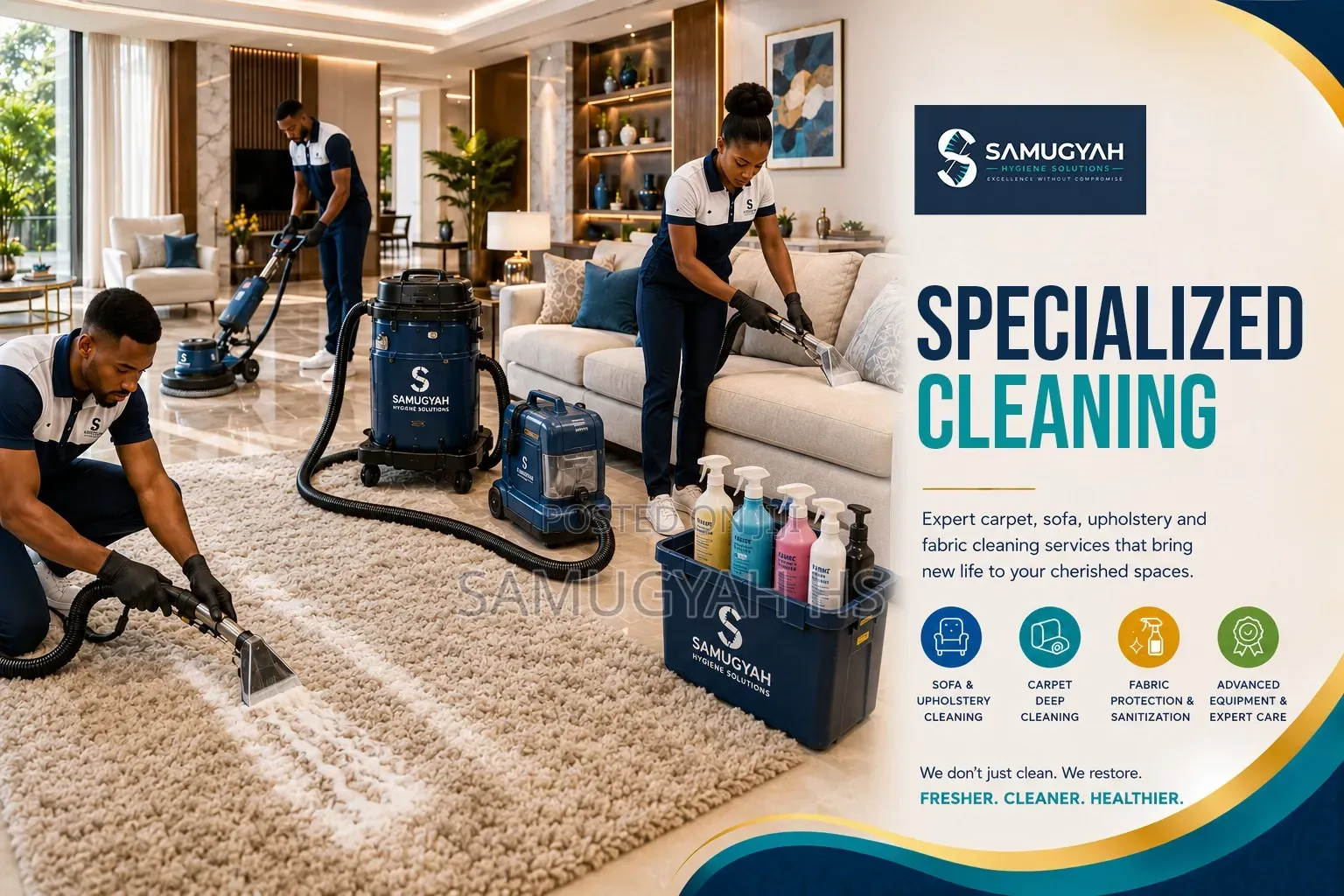 Professional Sofa Carpet Cleaning | Samugyah Hygiene Solutions