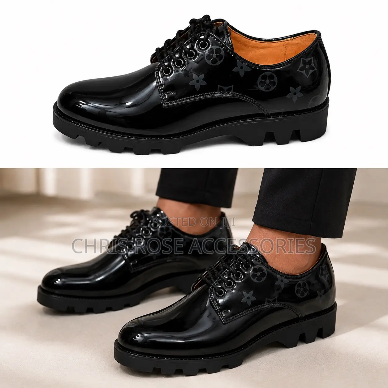Men’s Shoes – Luxury Lace-Up Dress Shoes (Black)