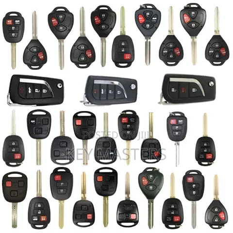 All Types of Vehicle Remote Keys