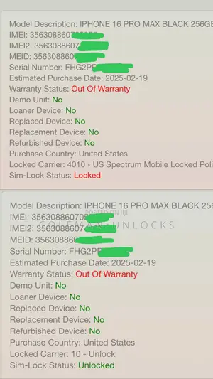 Spectrum USA Permanent Carrier Unlock