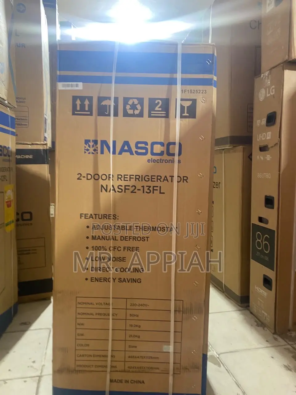 Extremely Durable Nasco 112L Double Door Fridge(NASF2-13fl)