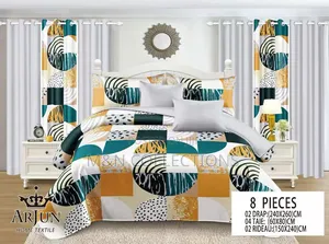 2 Bedsheets, 4 Pillowcases, 2 Curtains