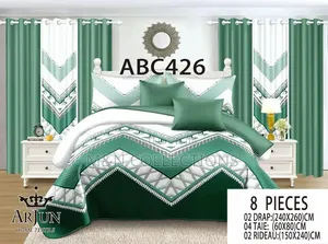 2 Bedsheets, 4 Pillowcases, 2 Curtains