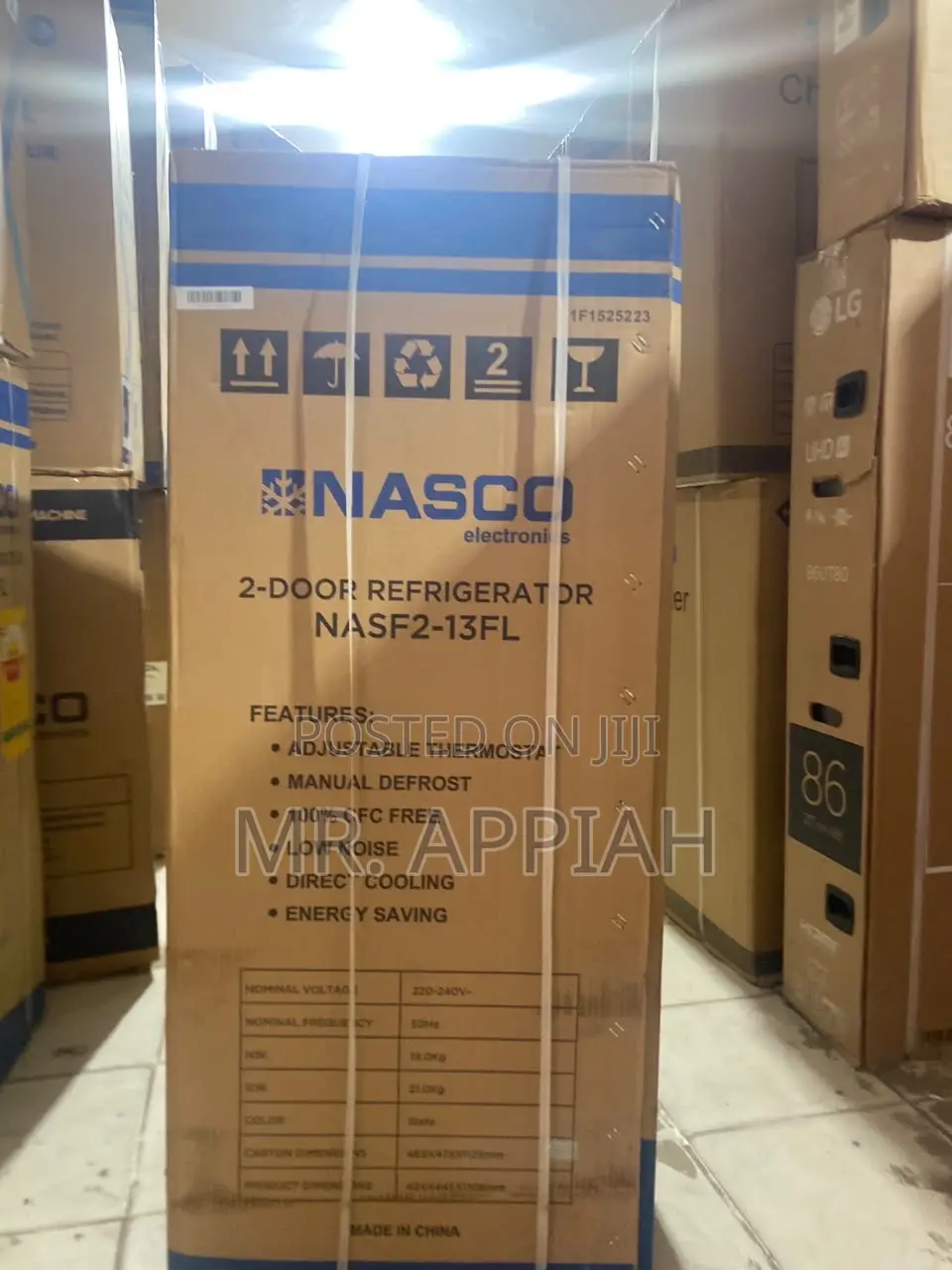 Order Authentic Nasco NASF2-13FL Top Mount Freezer Fridge(Gray).