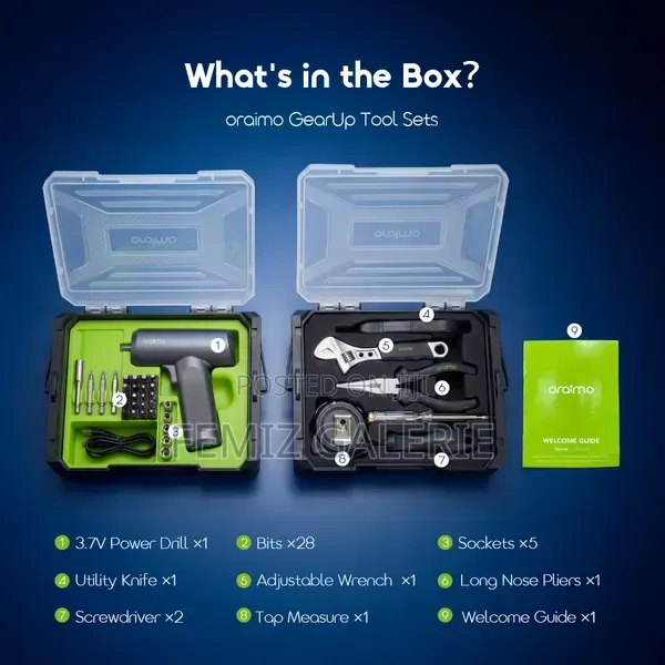Oraimo GearUp 40 Piece Portable Multifunctional Tool Sets