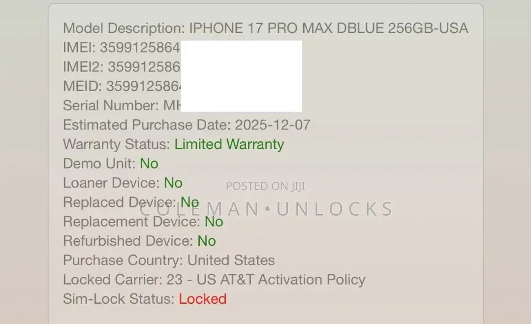 ATT [Semi Premium] Permanent Carrier Unlock