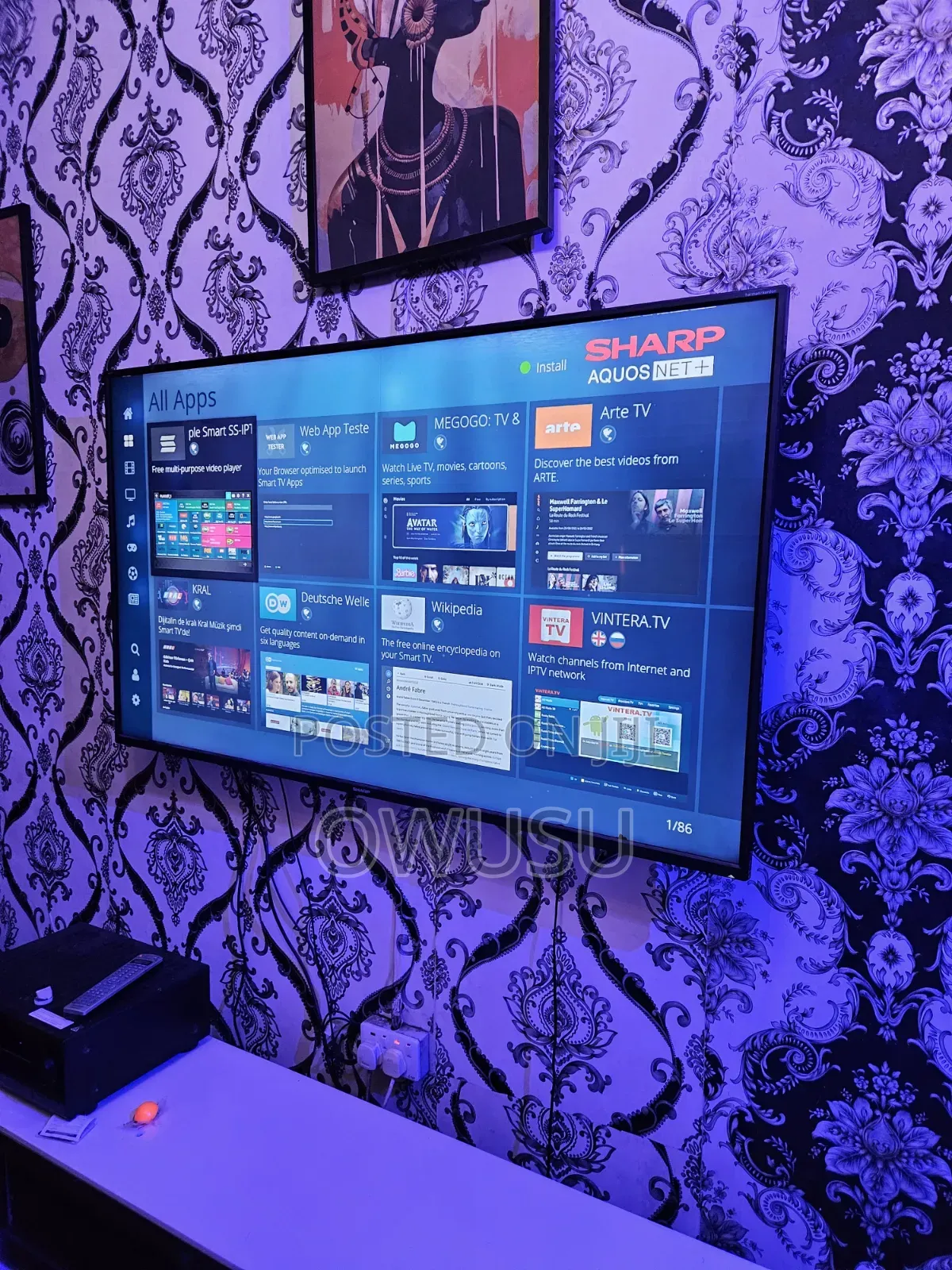 Sharp Smart TV Line on Screen