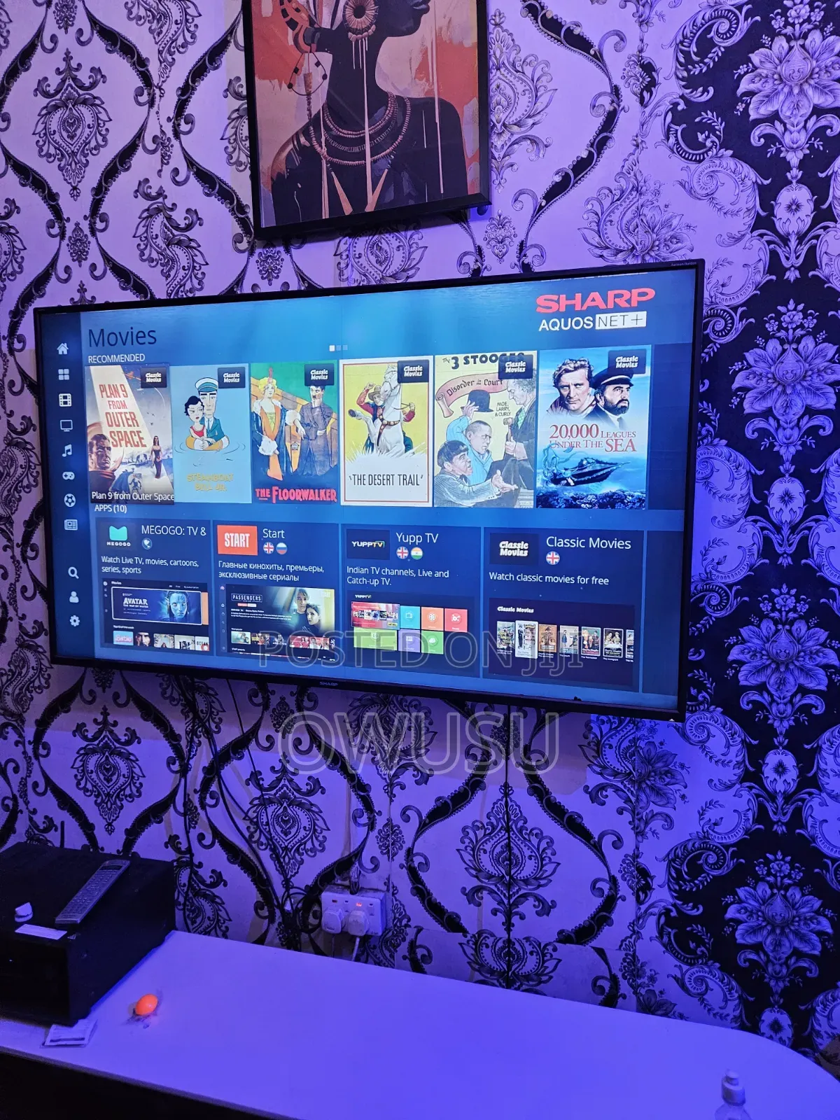 Sharp Smart TV Line on Screen