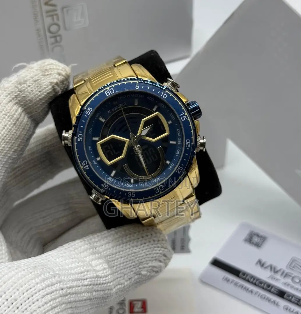 Naviforce Stainless Steel Sports Watch – Available in Multiple Colors