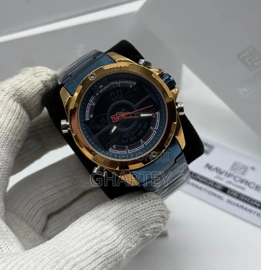 Naviforce Stainless Steel Sports Watch – Available in Multiple Colors