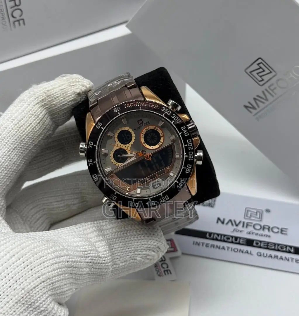 Naviforce Stainless Steel Sports Watch – Available in Multiple Colors