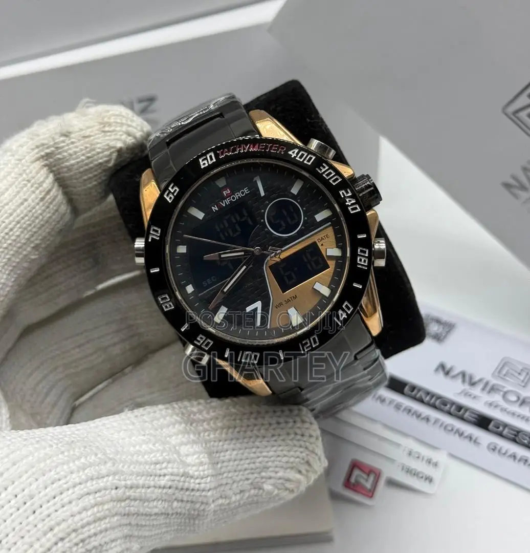 Naviforce Stainless Steel Sports Watch – Available in Multiple Colors