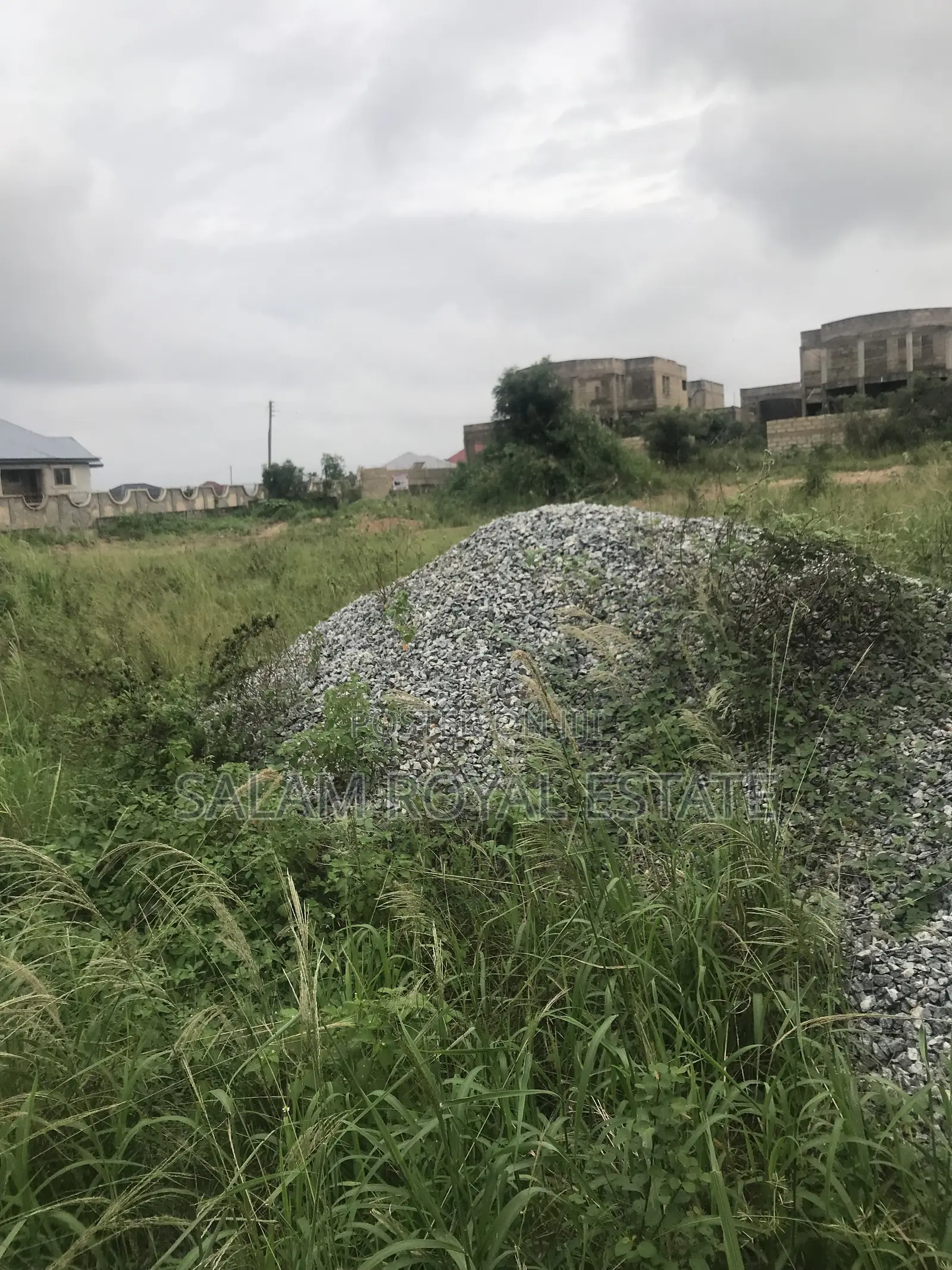 One Plot of Land With Wall at Amasaman Kasoa Road