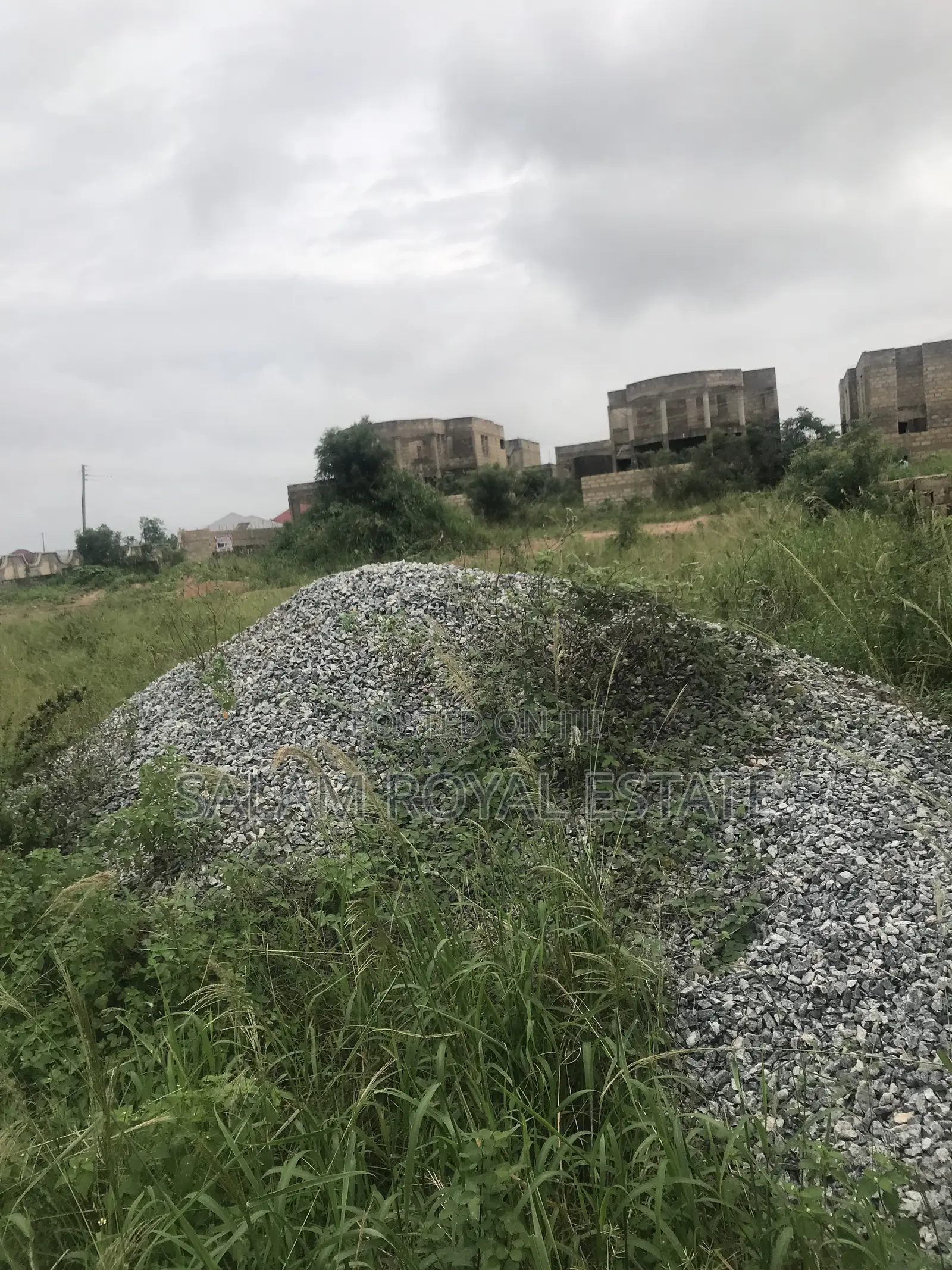 One Plot of Land With Wall at Amasaman Kasoa Road