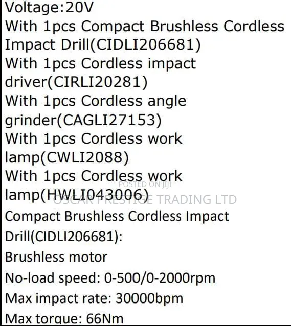5 in 1 Cordless Combo Kit