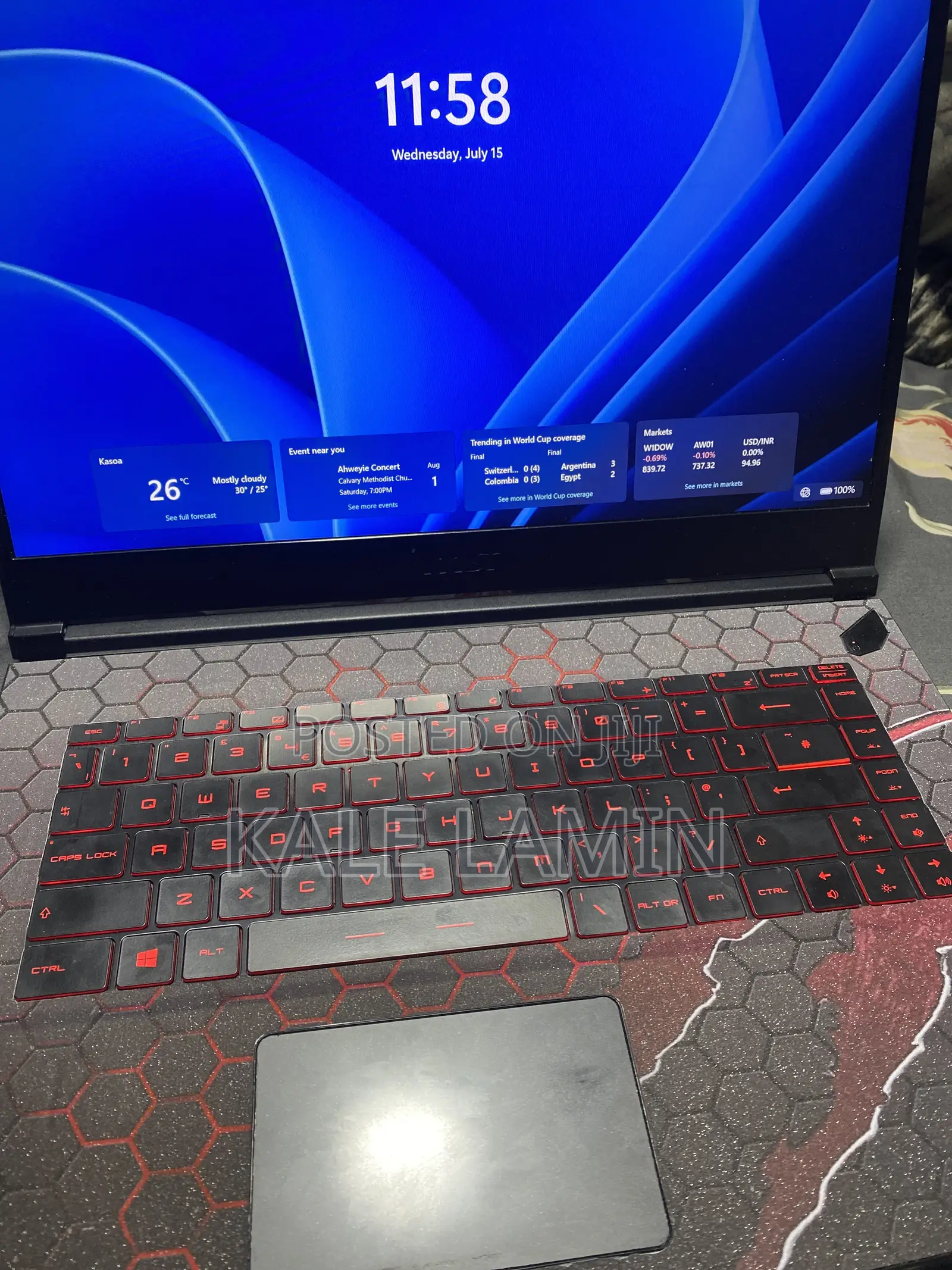 Laptop MSI GF63 20GB Intel Core i7 SSD 512GB