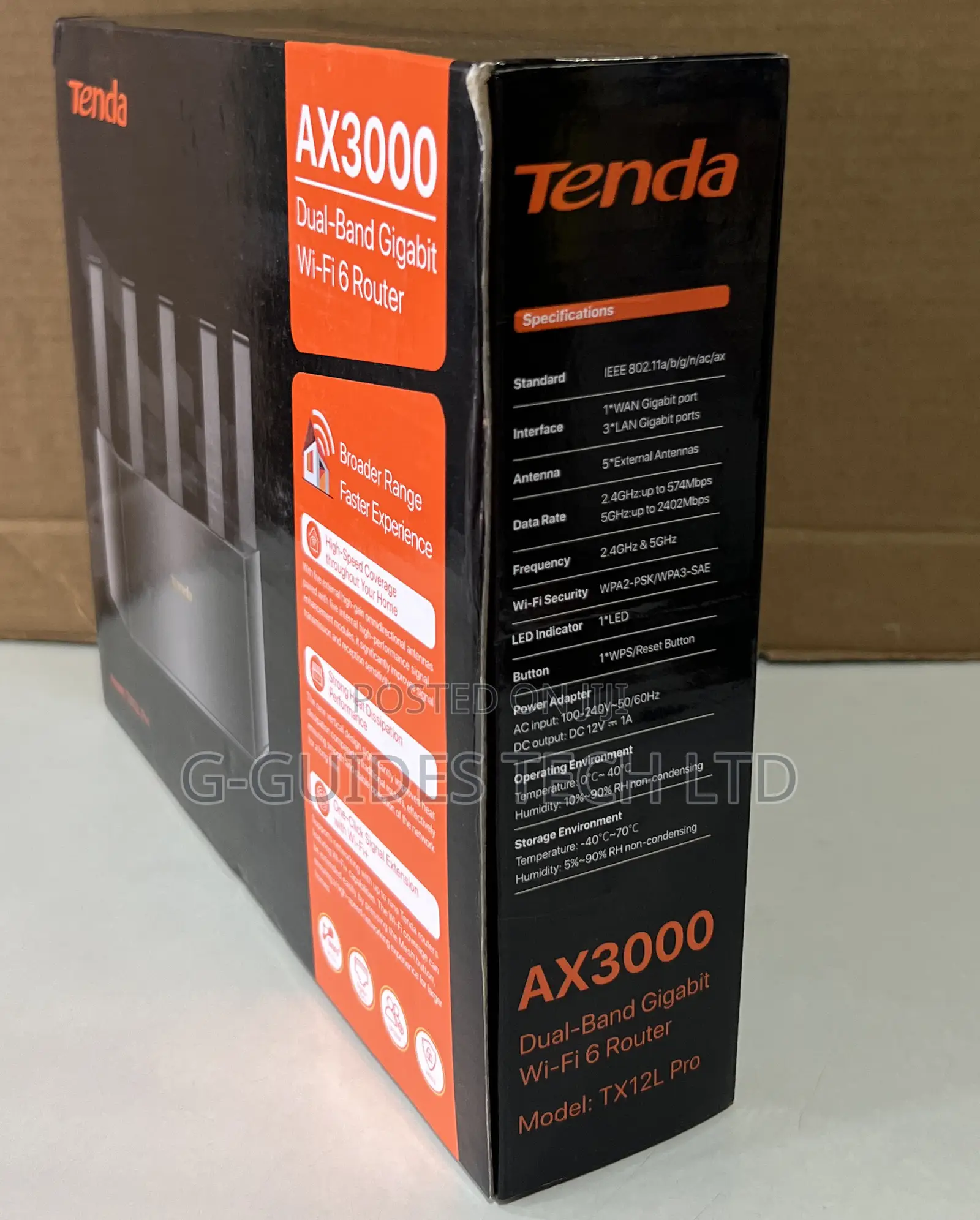 Tenda TX12L Pro AX3000 Dual-Band Gigabit Wi-Fi 6 Router