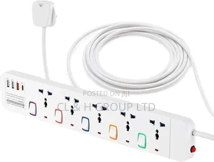 5way Extension Socket 3 USB + 1type-C