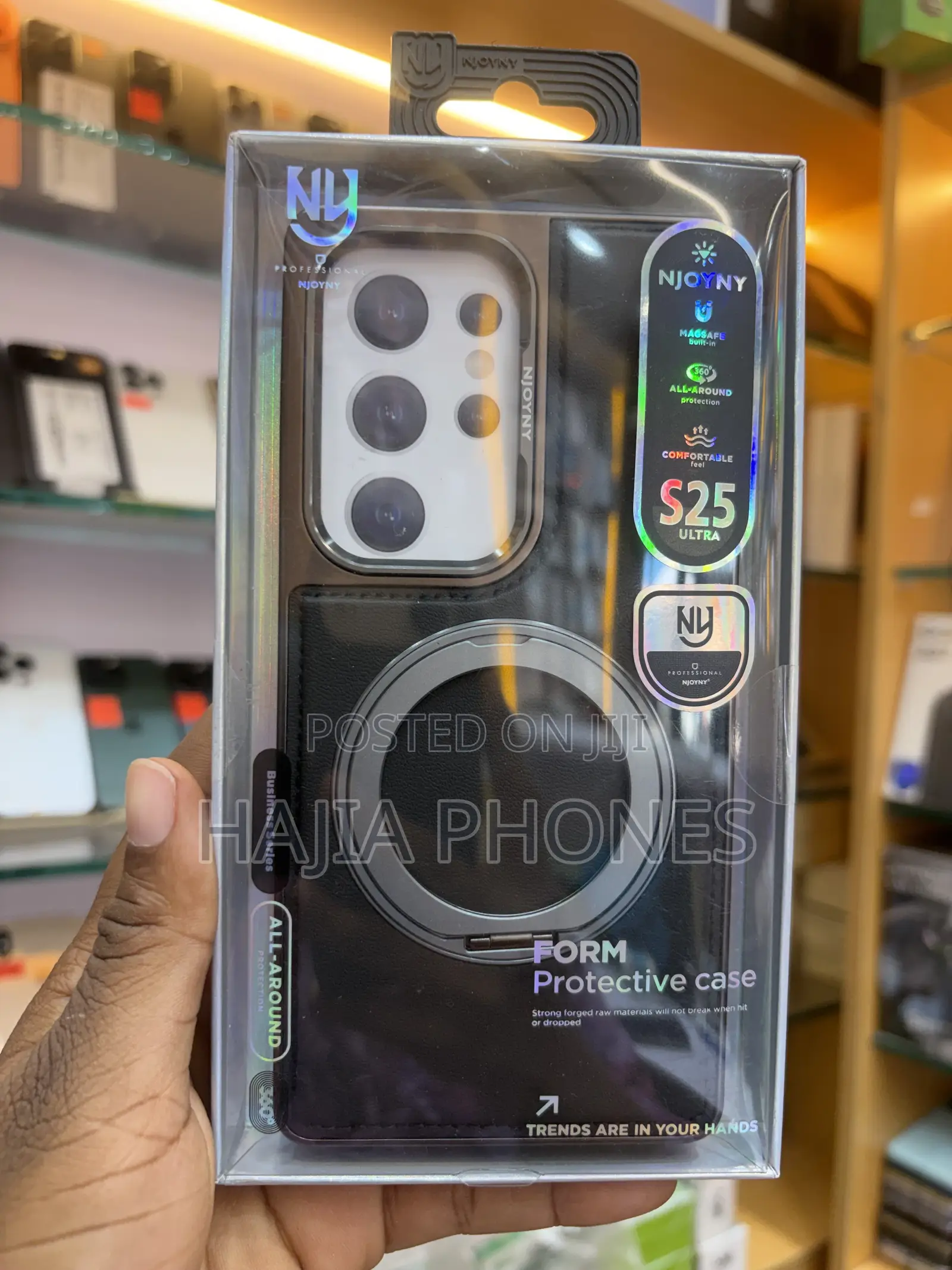 Black S25Ultra Case With Stand