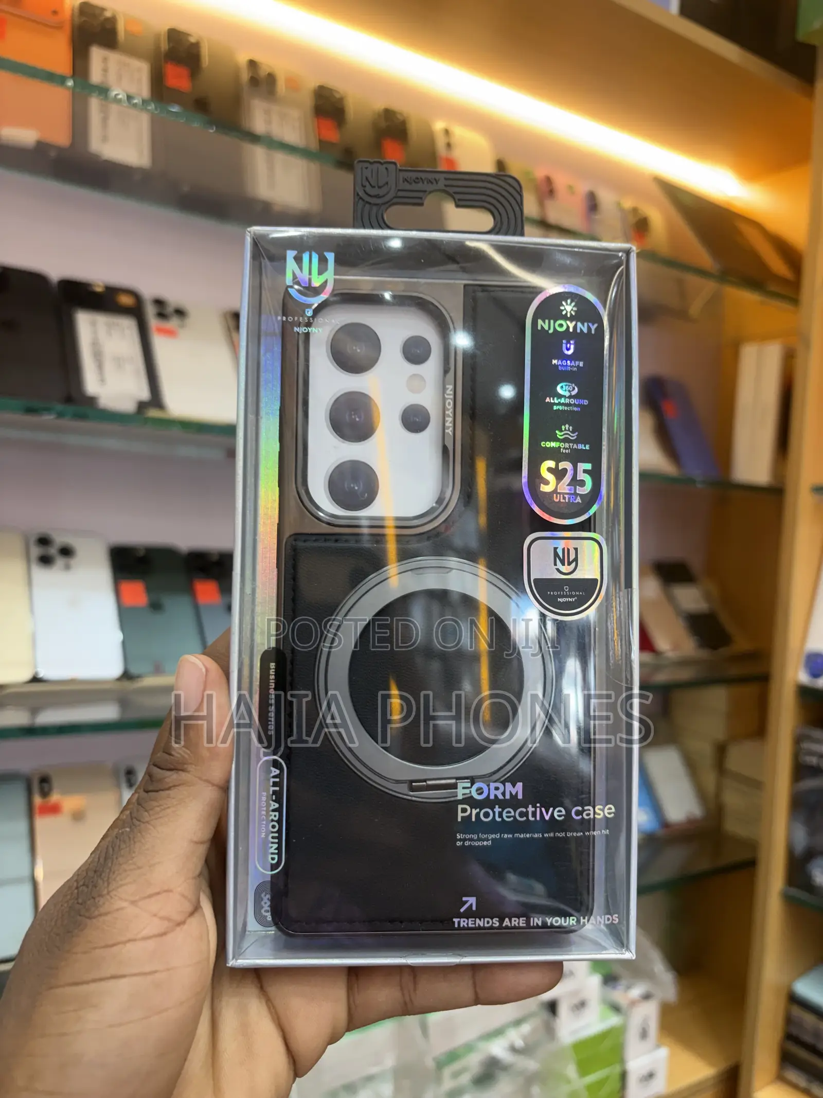 Black S25Ultra Case With Stand