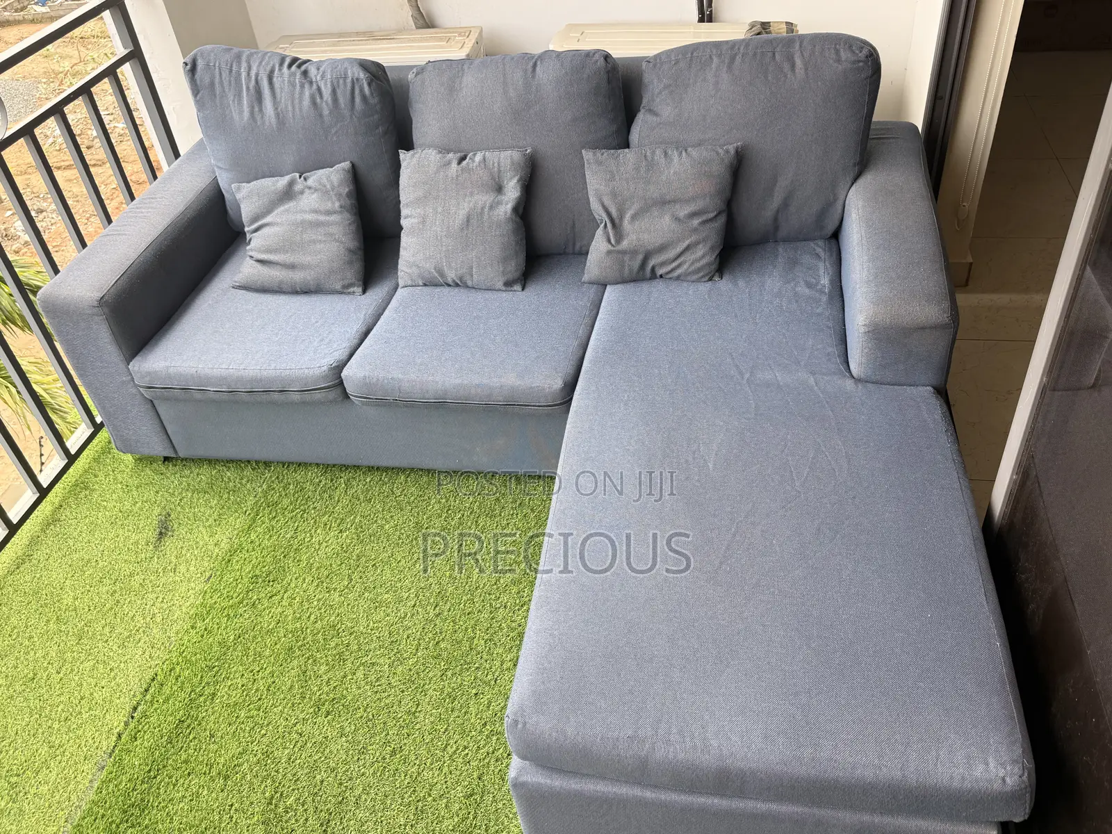 L-Shaped Fabric Sofa (Chaise Lounge)