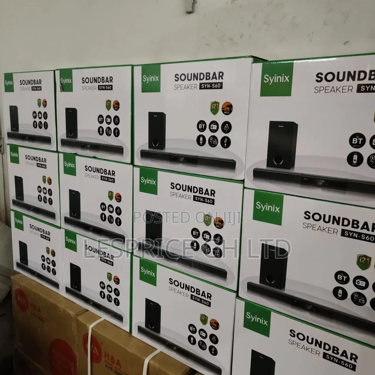 Super Efficient Syinix Black Soundbar Subwoofer Bluetooth