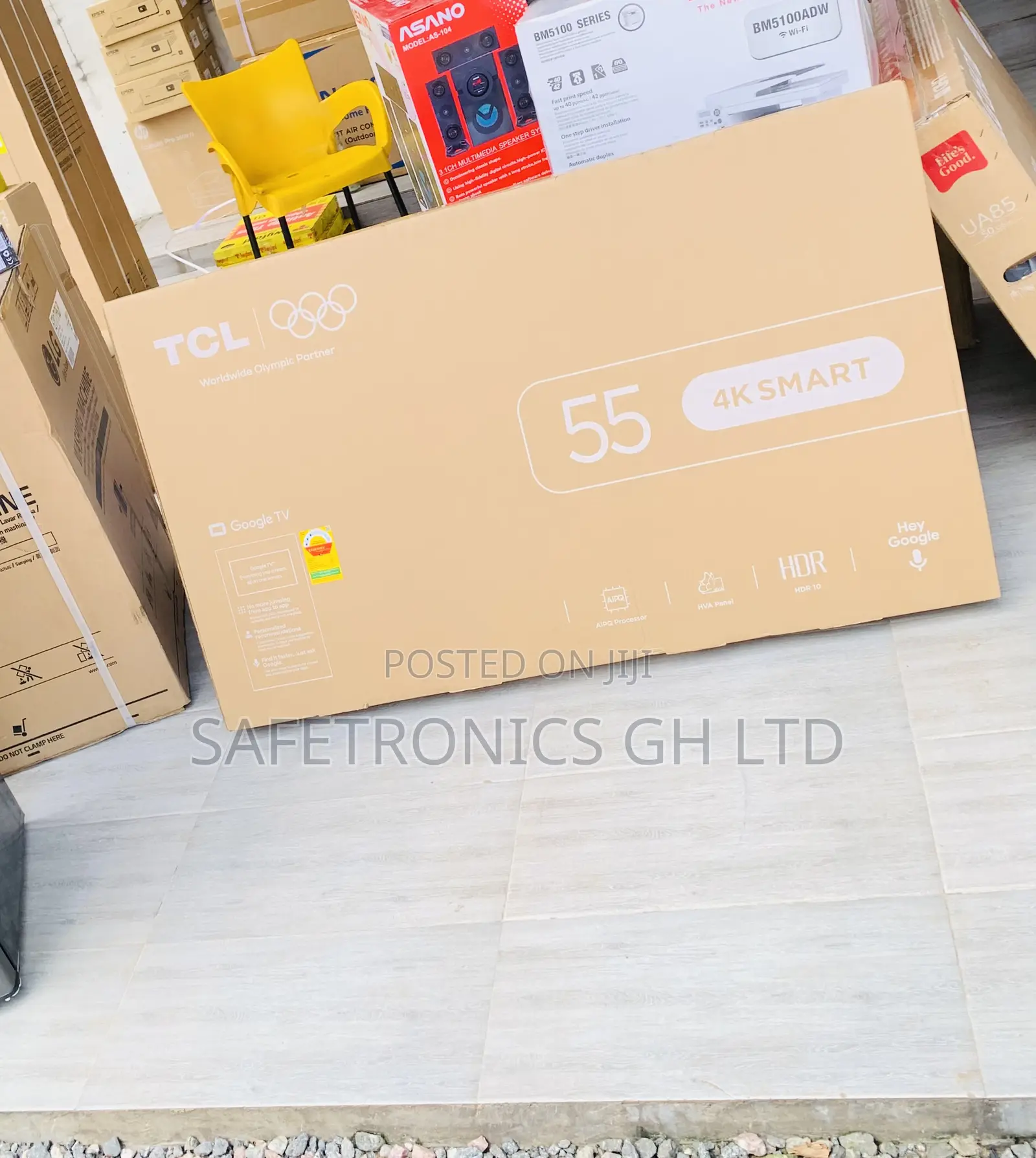 Super Sleek TCL 55" Uhd Smart Android TV 55p635