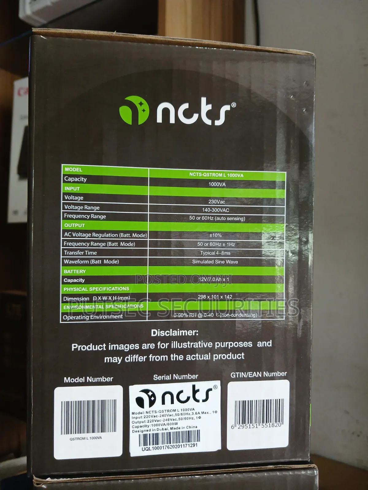 1000VA Uninterruptible Power Supply NCTS