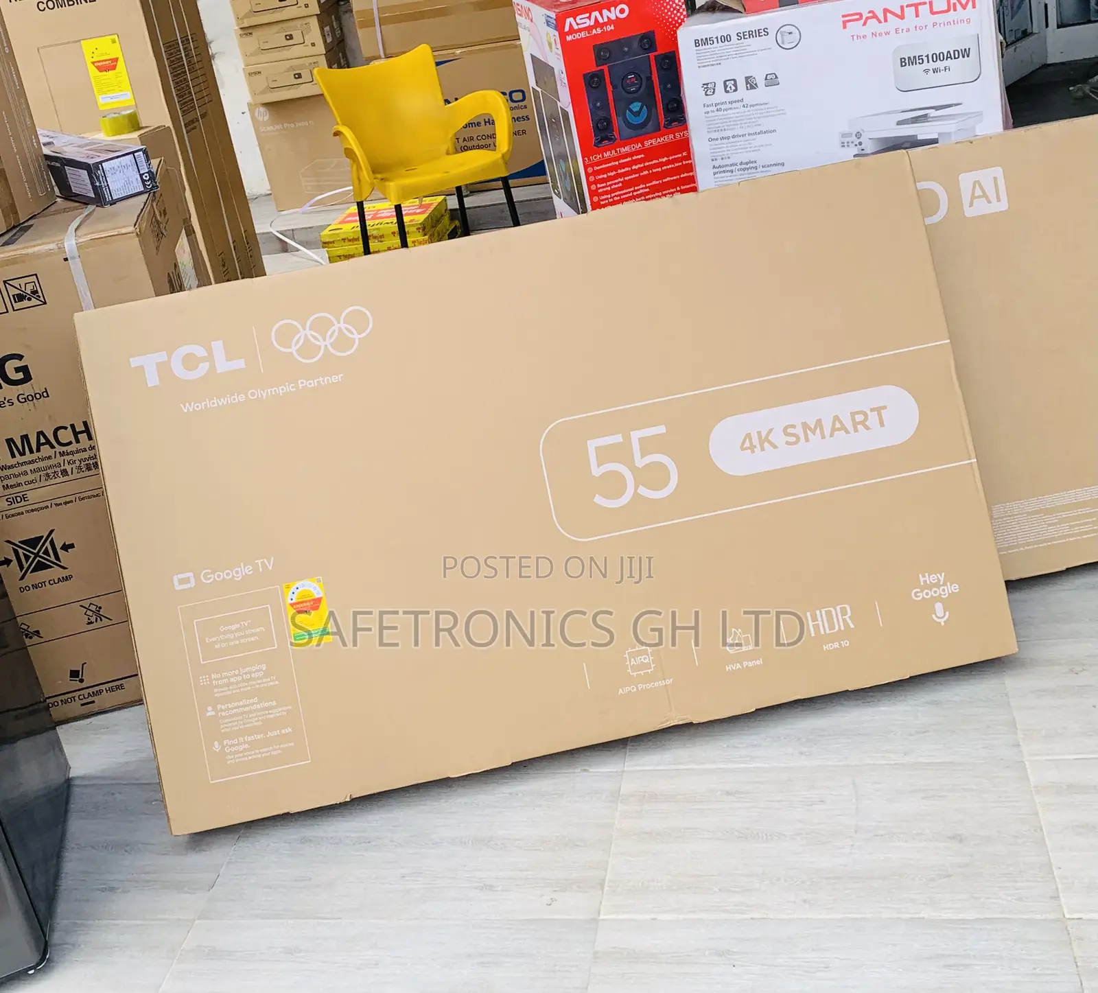 High Efficiency TCL 55" Uhd Smart Android TV 55p635