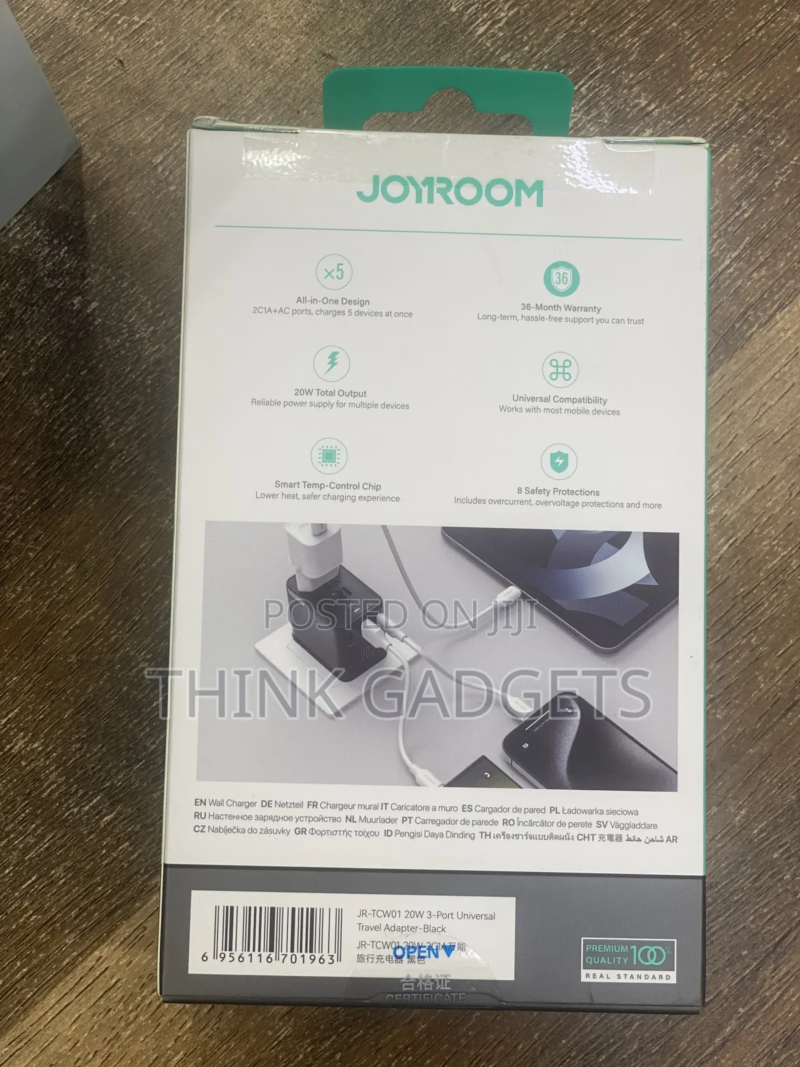 Joyroom 20watts 3 in 1 Travel Adapter