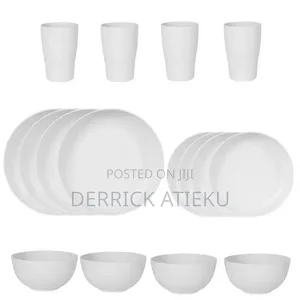 16pcs Microwave Safe Plastic Dinner Set