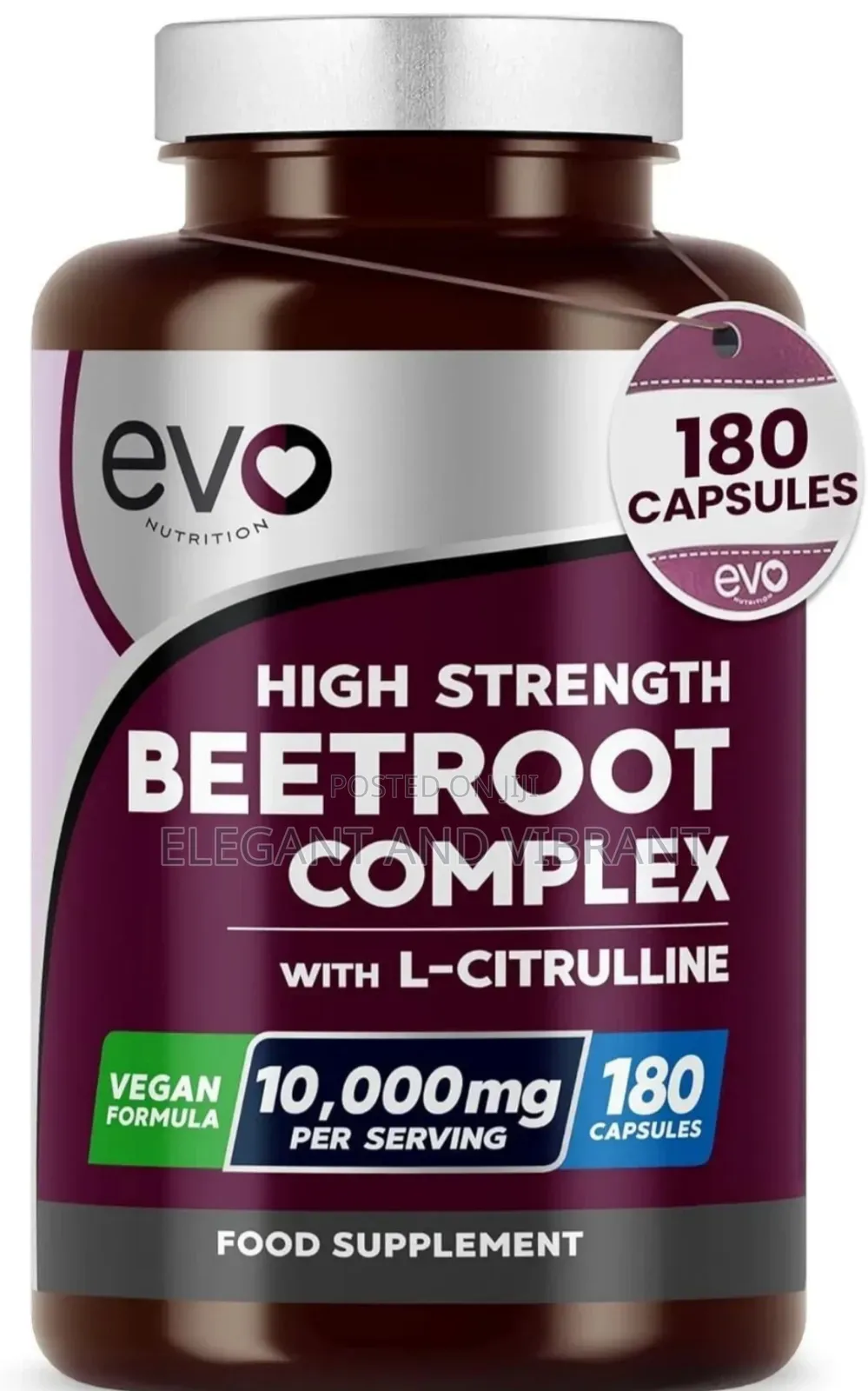 Beetroot Capsules 10000mg - High Strength Beetroot Supplement 180 Caps