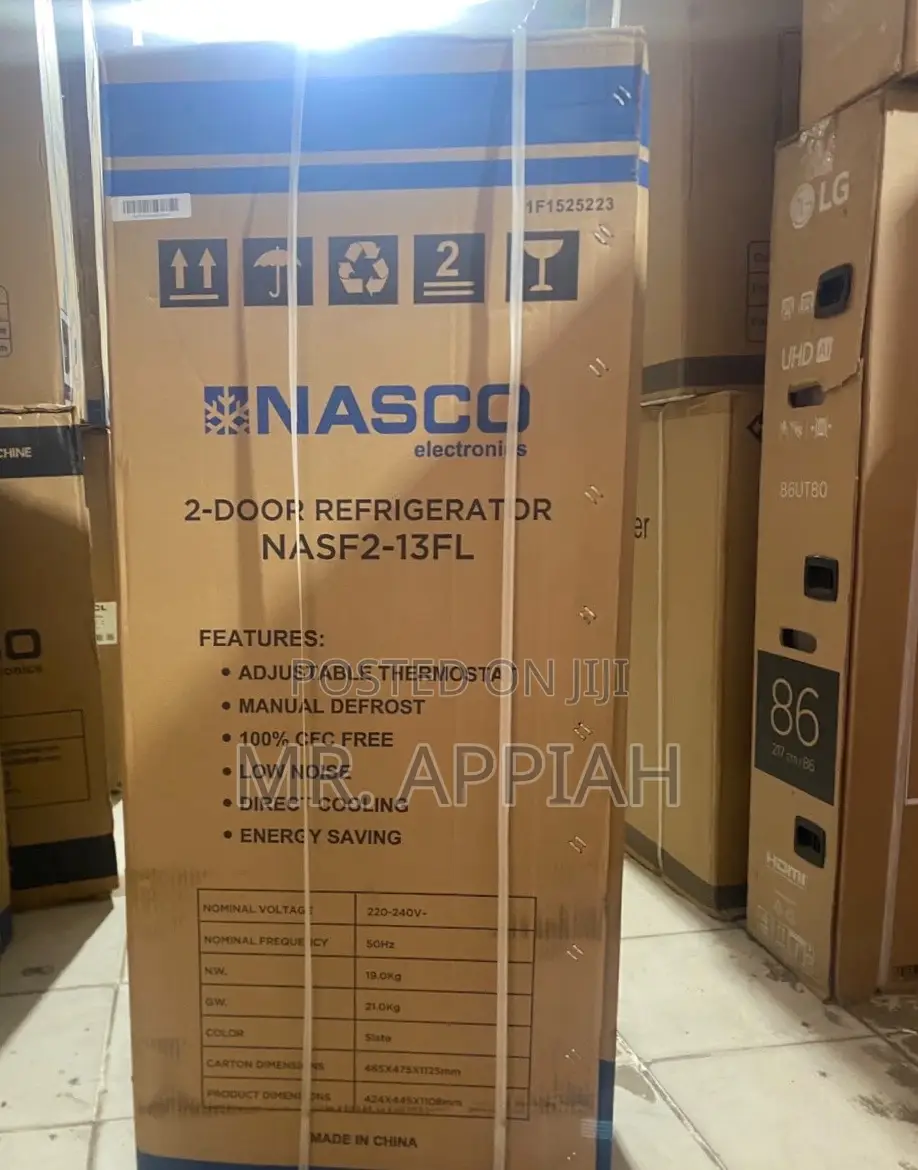 Lovely Quality Nasco Double Door Refrigerator(NASF2-13fl) 