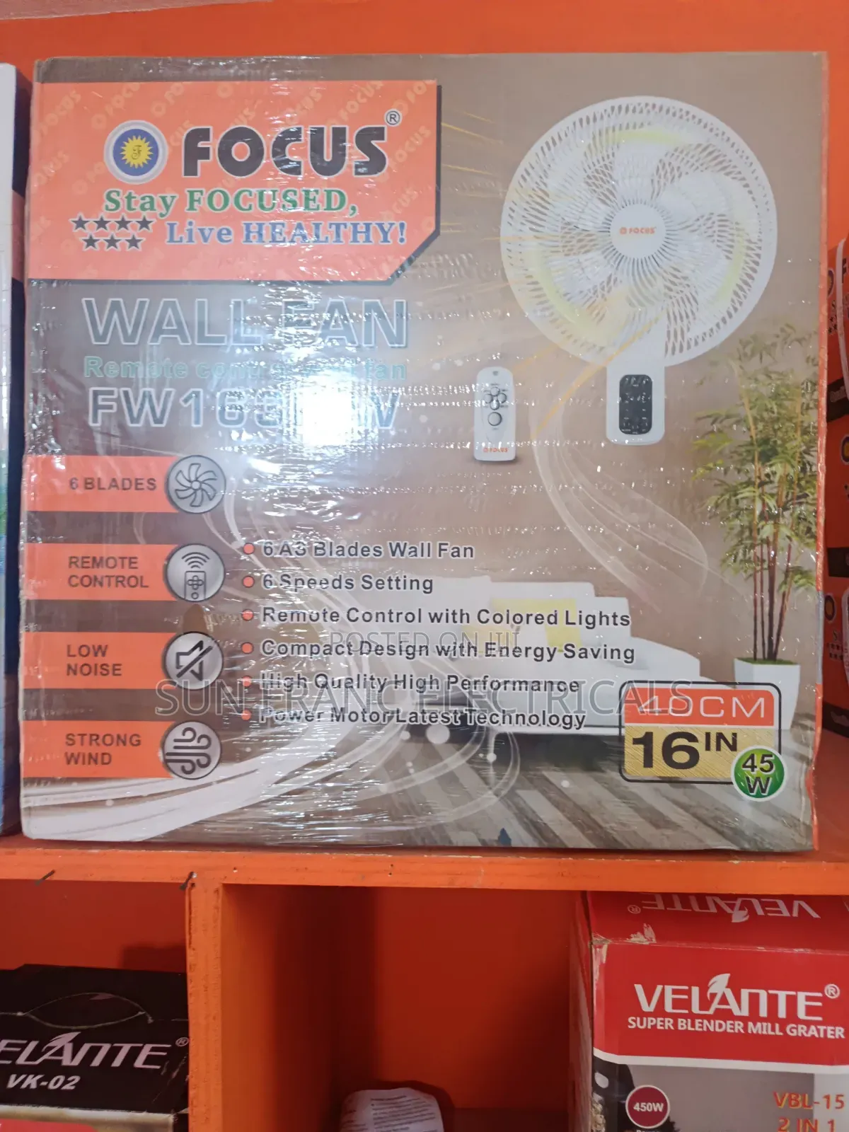 16" Focus Wall Remote Fan