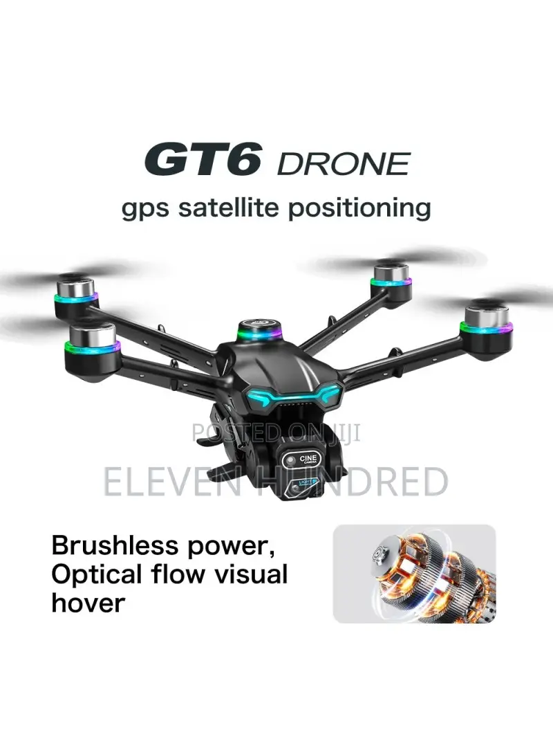 GPS Drone Brushless Quadcopter With HD Camera 3 Battery Version