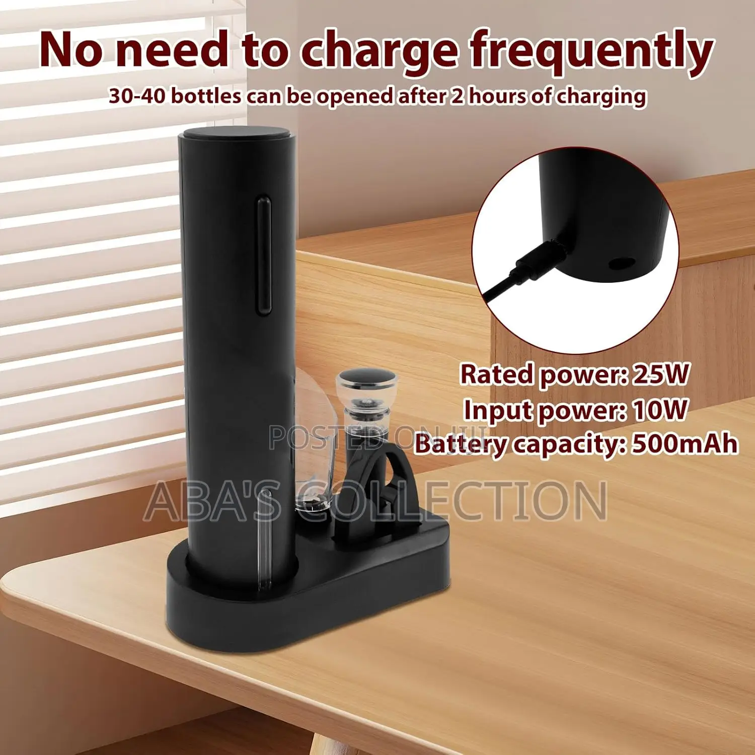 Wine Opener Set (Electric Rechargeable Automatic Corkscrew)