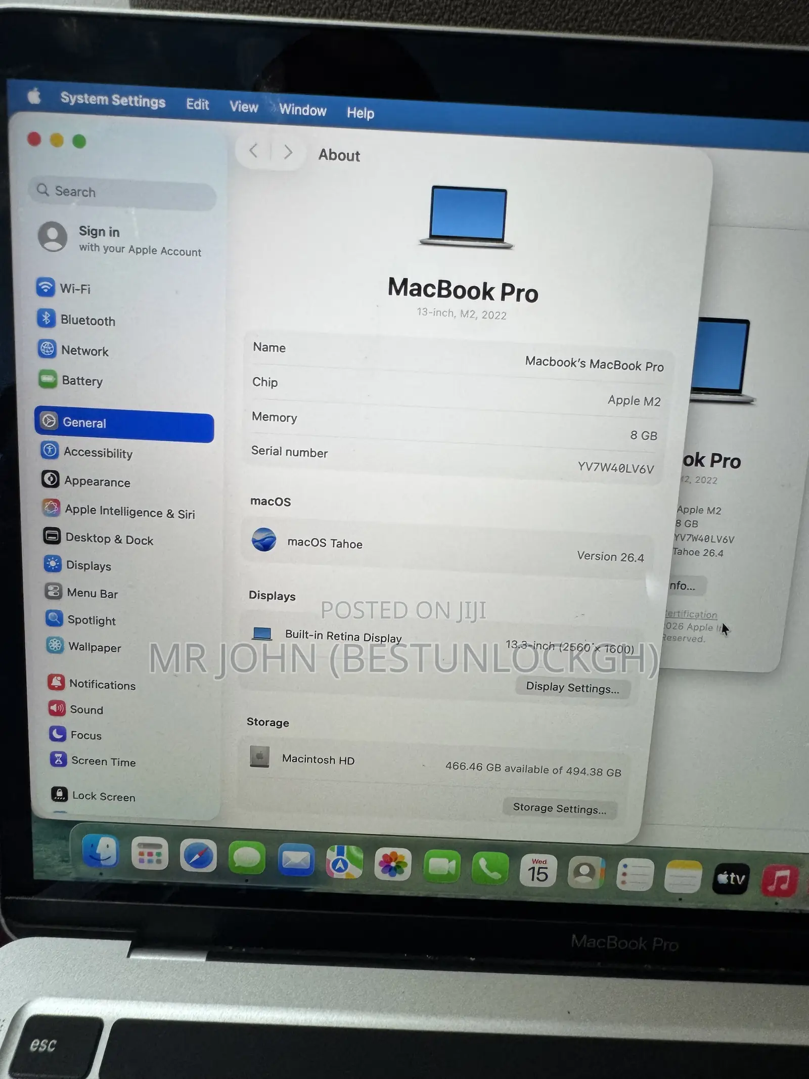 Laptop Apple MacBook Pro 2022 M2 8GB Apple M2 SSD 512GB