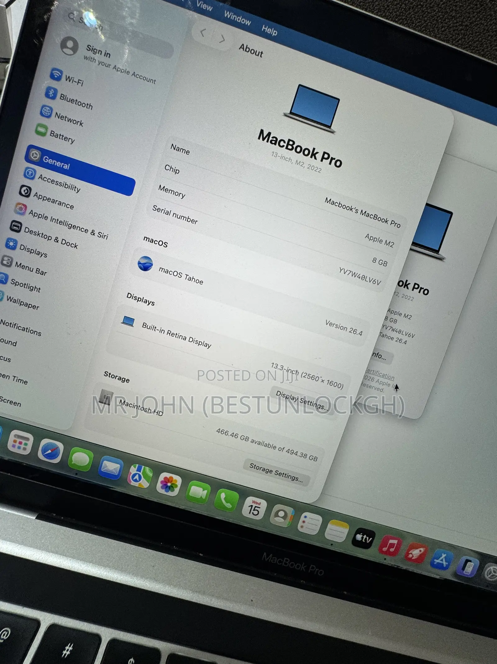 Laptop Apple MacBook Pro 2022 M2 8GB Apple M2 SSD 512GB