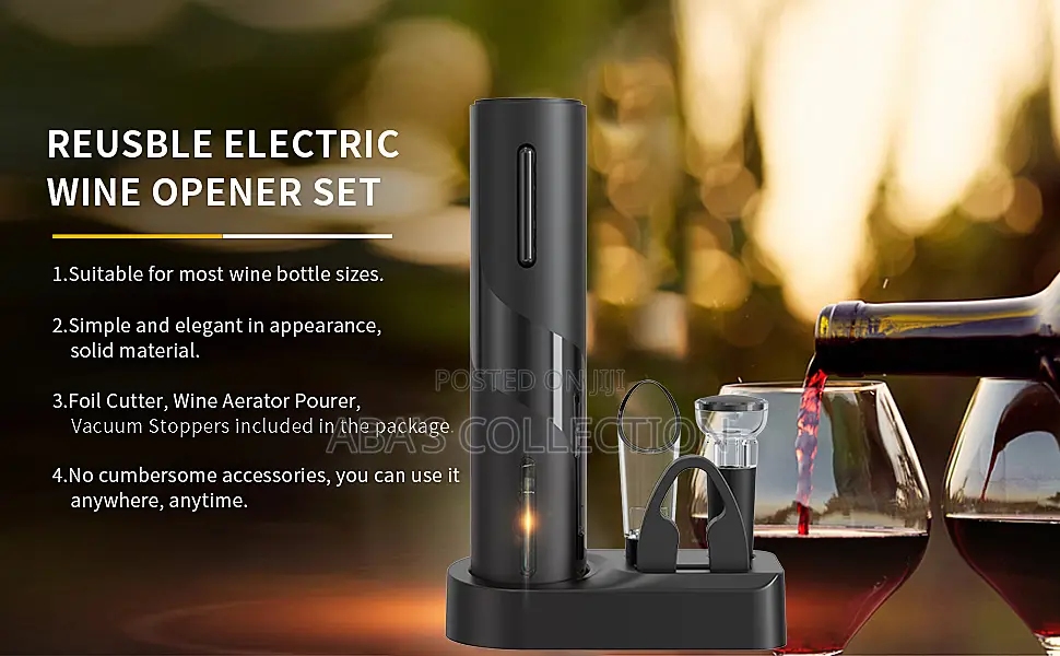 Wine Opener Set (Electric Rechargeable Automatic Corkscrew)