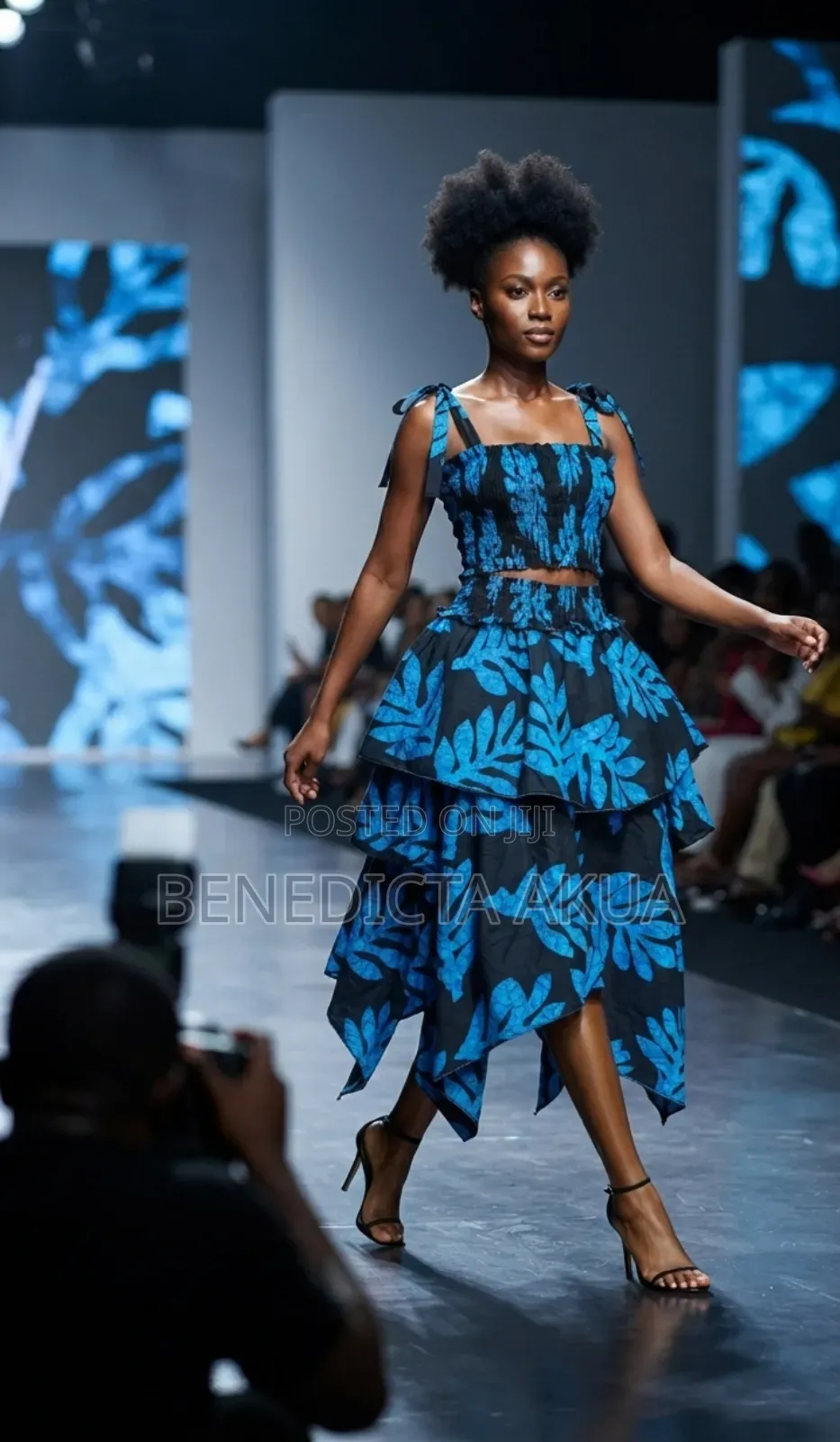 Handkerchief Two Piece Blue Black